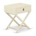 thumbnail image 3 of East West Furniture Hamilton 20" Wood Nightstand with Drawer in White, 3 of 4