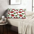 thumbnail image 6 of Lsque Hand Drawn Strawberry Pattern Pillow Case – Soft & Cozy Throw Pillow Cover, Hypoallergenic Cushion Case for Sleeping Women with Envelope Closure-20"x30", 6 of 6