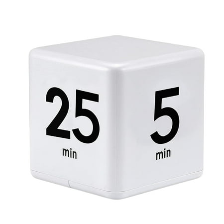 

Cube Timer Kitchen Timer Time Management Timer Gravity Sensor Flip Management and Countdown 25-5-45-15 Minutes