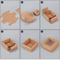 thumbnail image 4 of 20 Packs Kraft Window Box Paper Drawer Favor Box for Candy Choclate Cooki and Small Dessert or Pastry, 4 of 6