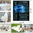 thumbnail image 5 of Wife Gifts from Husband,Gifts for Wife Blanket 60"X50",Wife Birthday Gift Ideas,Anniversary Wedding Gifts for Wife Her,Christmas Valentines Gifts for Wife Romantic,to My Wife Blanket from Husband, 5 of 5