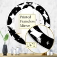 thumbnail image 5 of DESIGN ART Designart 'Black & White 7' Printed Modern WallMirror - Contemporary Oval or Round Wall Mirror - Black 32in.x32in., 5 of 5