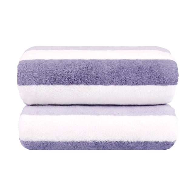 2-Pieces Bath Towel Set For Bathroom, High Density Plush Fleece Ultra Absorbent, 30"x60"