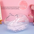 thumbnail image 3 of Bañera para hámster, casa de arena, baño para animales pequeños, caja contenedora transparente (M) Likrtyny Mascotas, 3 of 7