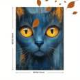 thumbnail image 3 of Qisvanset 12x16 Inch Framed Canvas Wall Art Blue Tabby Cat Cute Pet Lover Home Living Room Bedroom Gift Art, 3 of 8
