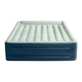 thumbnail image 2 of INTEX ELEVATED 18" PILLOW REST QUEEN AIR MATTRESS, INTERNAL PUMP, OFF-WHITE/BLUE, 2 of 5
