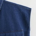 thumbnail image 3 of SWSMCLT Women's Crop Vest Dnim Shirt Soft Winter Sleeveless Top Tank Top Jean Vest Fall Button Cute Slimming Spring Loose Pocket Dark Blue Medium, 3 of 5