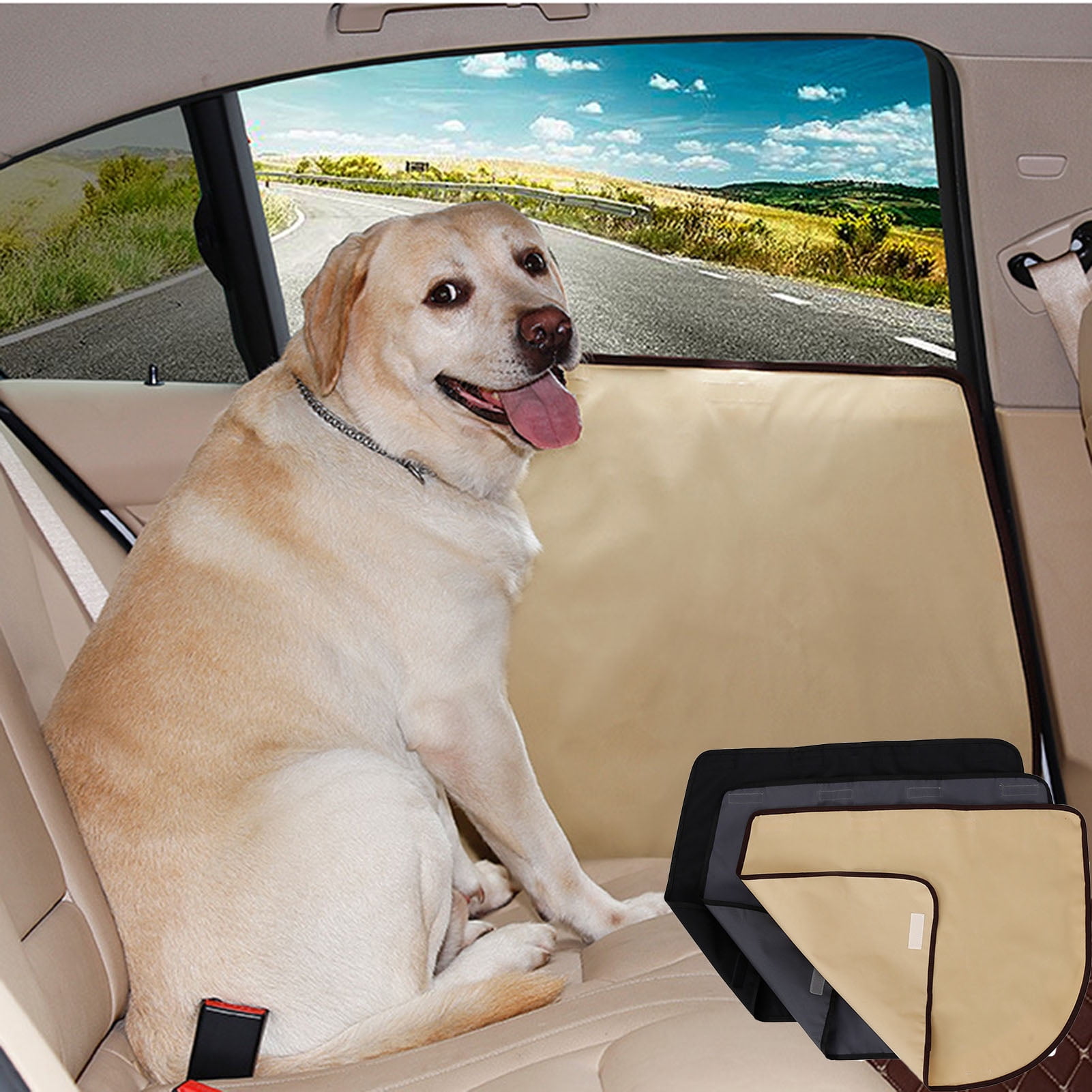 SPRING PARK Dog Seat Cover Back Protector Car Hammock for Pets ... - Automobile Car Dog Seat Protector