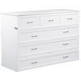 thumbnail image 5 of Atlin Designs Queen Traditional Wood Murphy Bed Chest Bed with Mattress in White, 5 of 16