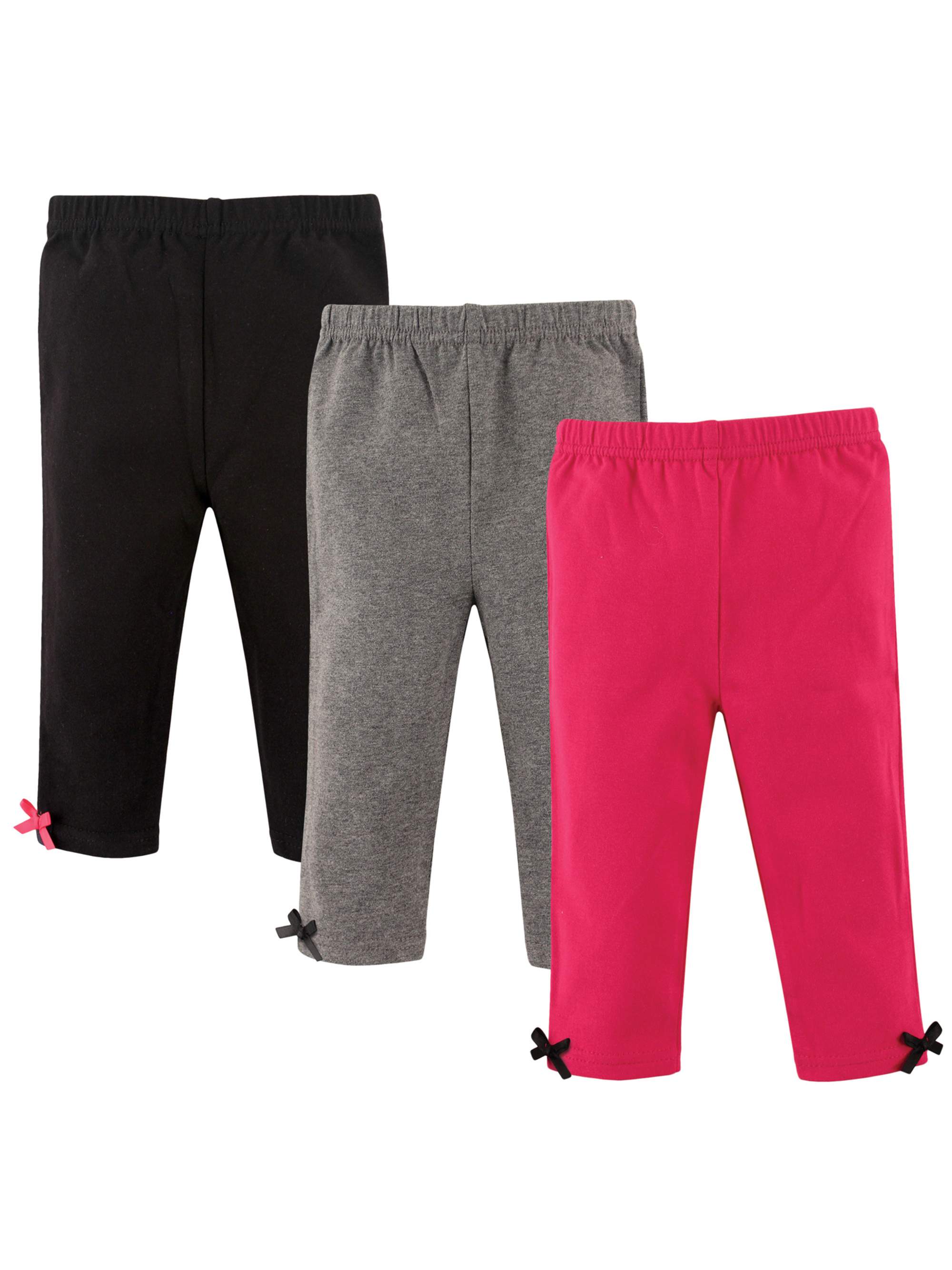 Hudson Baby Toddler Girl Leggings, 3pack