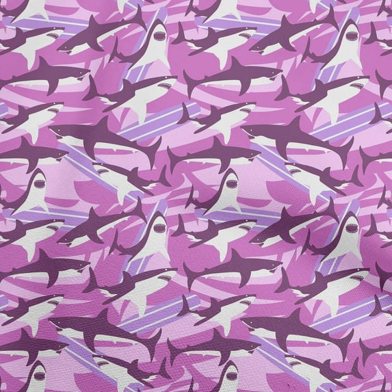 oneOone Viscose Jersey Purple Fabric Ocean Shark Diy Clothing Quilting Fabric Print Fabric By Yard 60 Inch Wide