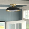 thumbnail image 3 of Modern Minimalist Close to Ceiling Lighting, Dome Shade Farmhouse LED Flush Mount Ceiling Light for Bedroom Kitchen Hallway, 3 of 7