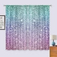 thumbnail image 4 of Girly Blue Purple Teal Curtains 42W x 63L Inch Rod Pocket Not Glitter Colorful Pink Spot Girls Bedroom Decor Ombre Turquoise Dots Mermaid Princess Living Room Window Drapes Fabric 2 Panel, 4 of 6