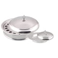 thumbnail image 2 of Mayur Export Plateau de Service pour Vin Sacré en Acier Inoxydable avec Couvercle et Assiette à Pain Empilable avec Couvercle + 40 Tasses - (Miroir/argent), 2 of 4