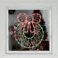 thumbnail image 3 of Northlight Lighted Wreath Window Silhouette Christmas Decoration - 16", 3 of 7