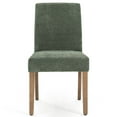 thumbnail image 2 of YOUNIKE Linen Fabric Dining Chairs Set of 2, Mid-Century Modern Parsons Kitchen Chairs 18.9"H with Solid Wood Legs, Green, 2 of 18