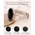 thumbnail image 6 of Wearlizer Leather Band Compatible with Samsung Galaxy Watch 9/8 40mm 44mm & Watch 8 Classic 46mm, Slim Dressy Leather Strap for Women with C-Shape Metal Buckle, No Gap One-Click Band, 6 of 6