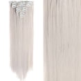 thumbnail image 1 of Typpkmm 7 Unids/Set 16 Clips ExtensióN De Cabello Negro Largo Liso Pelo Natural Ombre Peluca Fibra Resistente Al Calor Para Peinado De Mujer, 1 of 7