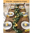 thumbnail image 4 of 15 Inch Round Placemats Set of 6, Sunflowers Non Slip Heat Insulation PP Table Mats, Wooden Yellow Summer Botanical Elegant Pastoral Washable Place Mats for Kitchen Dining Party Table Decor, 4 of 7