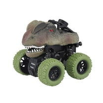 Gallickan Dinosaur Truck Toys for Kids 3-6 Years, Friction Powered Vehicle Toys, Push and Go Inertial Cars Pull Back Cars for Boys and Girls Birthday Party Gifts, Green
