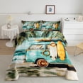 thumbnail image 2 of Manfei Ocean Surfing 3-Piece Full Size Comforter Sets,Sea Beach Bedding Comforter Set,Tropical Leaves Bedding Sets,Lightweight Teens Bedroom Decor,Reversible, 2 of 8