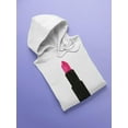 thumbnail image 3 of Pink Lipstick Hoodie Women -SPIdeals Designs, Female Large, 3 of 4