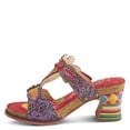 thumbnail image 2 of Spring Step L'Artiste Rossie Hand-Painted Leather Sandals – Women’s Slip-On Platform Sandal with Hook & Loop Closure, Colorful Heel, Adjustable Strap, 2 of 8