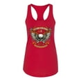 thumbnail image 2 of Wild Bobby, Lead Follow or Get The Hell Out Of The Way MC 1969 Motorcycle Pop Culture Ladies Racerback Tank Top, Red, Medium, 2 of 3