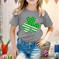 thumbnail image 2 of Ensemble de Hauts Débardeur en Filet pour Filles Enfants Pâques Mignon Saint Pat Col Rond Manches Courtes T-Shirt d'Été Décontracté, 2 of 5