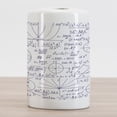 thumbnail image 2 of Modern Ceramic Toothbrush Holder, School Genius Smart Student Math Geometry Science Numbers Formules Image Art, Versatile Countertop for Bathroom, 4.5" X 2.7", Dark Purple White, by Ambesonne, 2 of 4