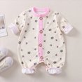 thumbnail image 2 of CAUYDY 3-6M 9-12M 18-24M Boys Sleepers for Newborn Baby Clothes Preemie Long Sleeve Romper Fall Winter Infant Boy Soft Pajamas Toddler Bodysuit Pink for Sizes 6-9 Months, 2 of 4