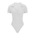 thumbnail image 5 of Herrnalise Women's Deep V Neck Long Sleeve Bodysuit Premium Skin-hugging Double Lined Tops Gifts For Women S-L Mothers Day Gifts, 5 of 8