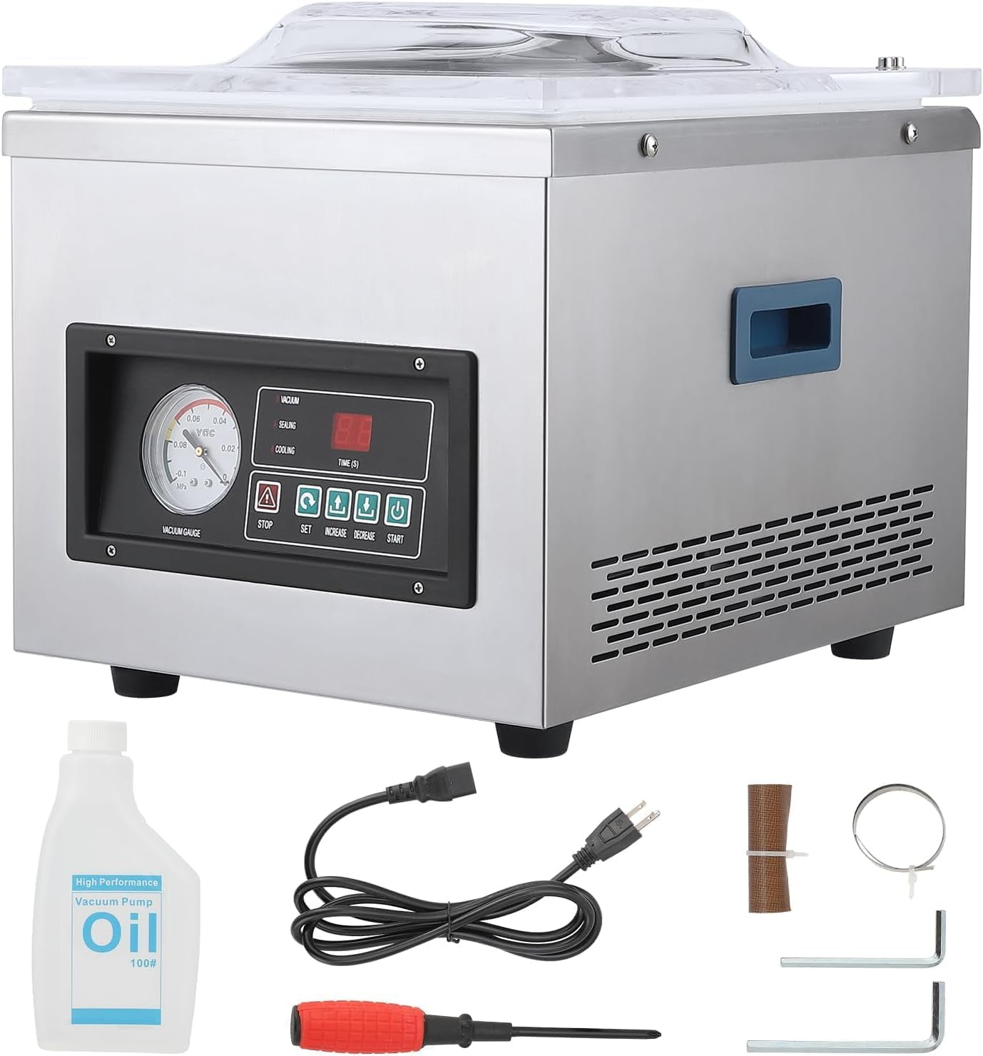 Luku Chamber Vacuum Sealer Machine, 12 inch, 6.5 m³/h Pump Rate with Microcomputer Controlled, 180W-320W Stainless Steel Household and Commercial Vacuum Sealing Machines