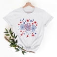 thumbnail image 4 of Short Sleeve Summer T-Shirts for Women Stars Hearts Printed Tops July 4th Outfits Casual Crew Neck Base Tees (XL, White 01), 4 of 6