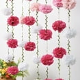 thumbnail image 4 of Jiibva 2Pcs Paper Flower Garland Lightweight Simulation Pom Leaf Flower Banner Hanging Party Decorations For Birthday Wedding Engagement Decor, 4 of 7