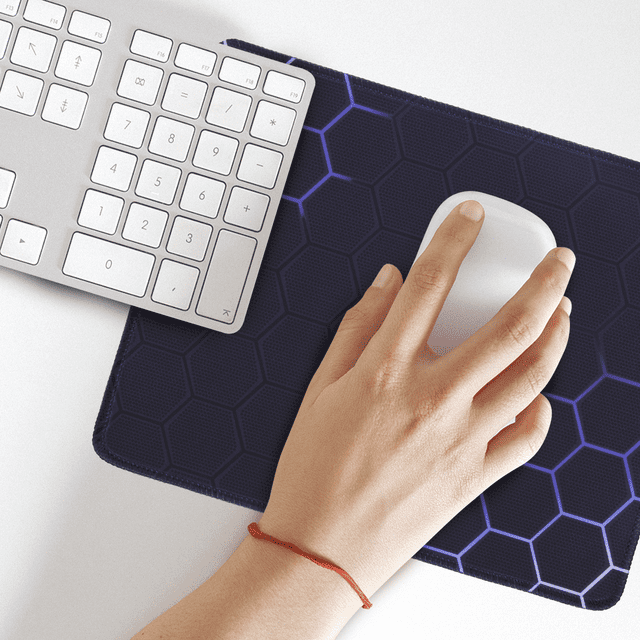 unbranded 4Ud Mouse Pad Compacto Azul Oscuro Para Uso En Laptop Y Oficina Con Bordes Resistentes