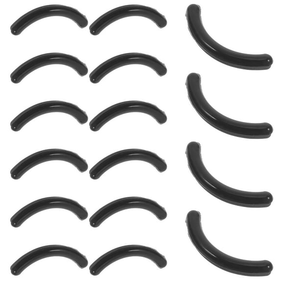 OATIPHO 16Pcs Eyelash Curler Rubber Refill Pads Black Professional Makeup Silicone ps