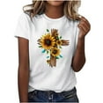 thumbnail image 6 of Short Sleeve Tops for Women Crew Neck Loose Fit Tee Shirts Casual Loose Ladies Tshirts Cute Print Tunic Tops,Size S-3XL, 6 of 6