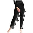 thumbnail image 2 of Doomiva Women Latin Dance Pants Fringe Ballroom Pants Tassel Tango Salsa Dancing Practice Pants Black XXL, 2 of 8