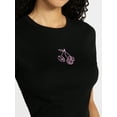 thumbnail image 4 of No Boundaries Cotton Crewneck Cropped Tee, Women's XXS-XXL, 4 of 5