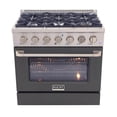 thumbnail image 4 of Pemberly Row 36" 5.2 cu. ft. Propane Gas Range w/ Convection Oven in Cement Gray, 4 of 12