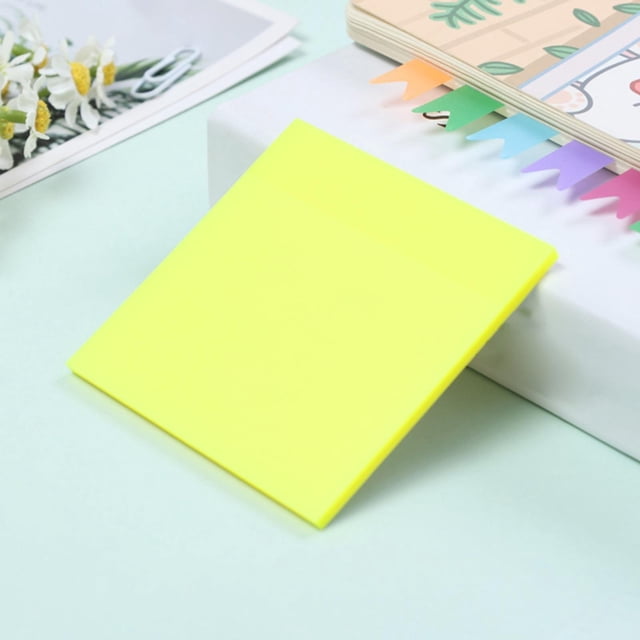 Cqxid Sticky Note Under $5 PET Fluorescent Sticky Notes For Students With Key Markings Strong Adhesive And Transparent Sticky Notes