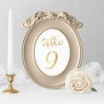 thumbnail image 2 of Wedding Table Numbers Cards (1-30 + Head Table) 4x6 Double Sided Modern Calligraphy Foil Design Best for Receptions, Banquets, Cafs, Restaurants & Parties, 2 of 18