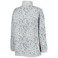 thumbnail image 3 of Women's Gameday Couture Heather Gray Auburn Tigers Leopard Quarter-Zip Sweatshirt, 3 of 4