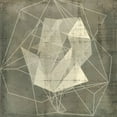 thumbnail image 2 of Goldberger, Jennifer 20x20 Black Ornate Wood Framed with Double Matting Museum Art Print Titled - Geomolecule Blueprint II, 2 of 4