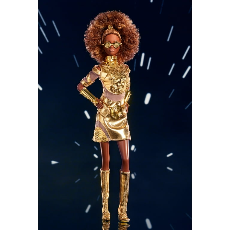 【メール便不可】 Barbie Collector Gold In Doll Barbie X C-3PO Wars Star その他