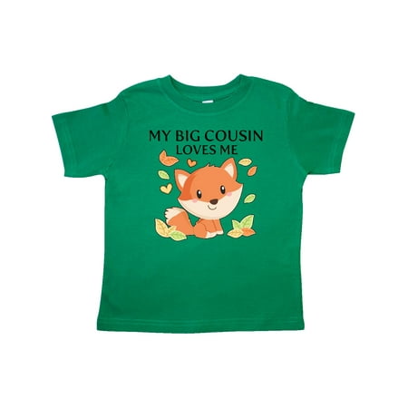

Inktastic My Big Cousin Loves Me- little fox Gift Toddler Boy or Toddler Girl T-Shirt