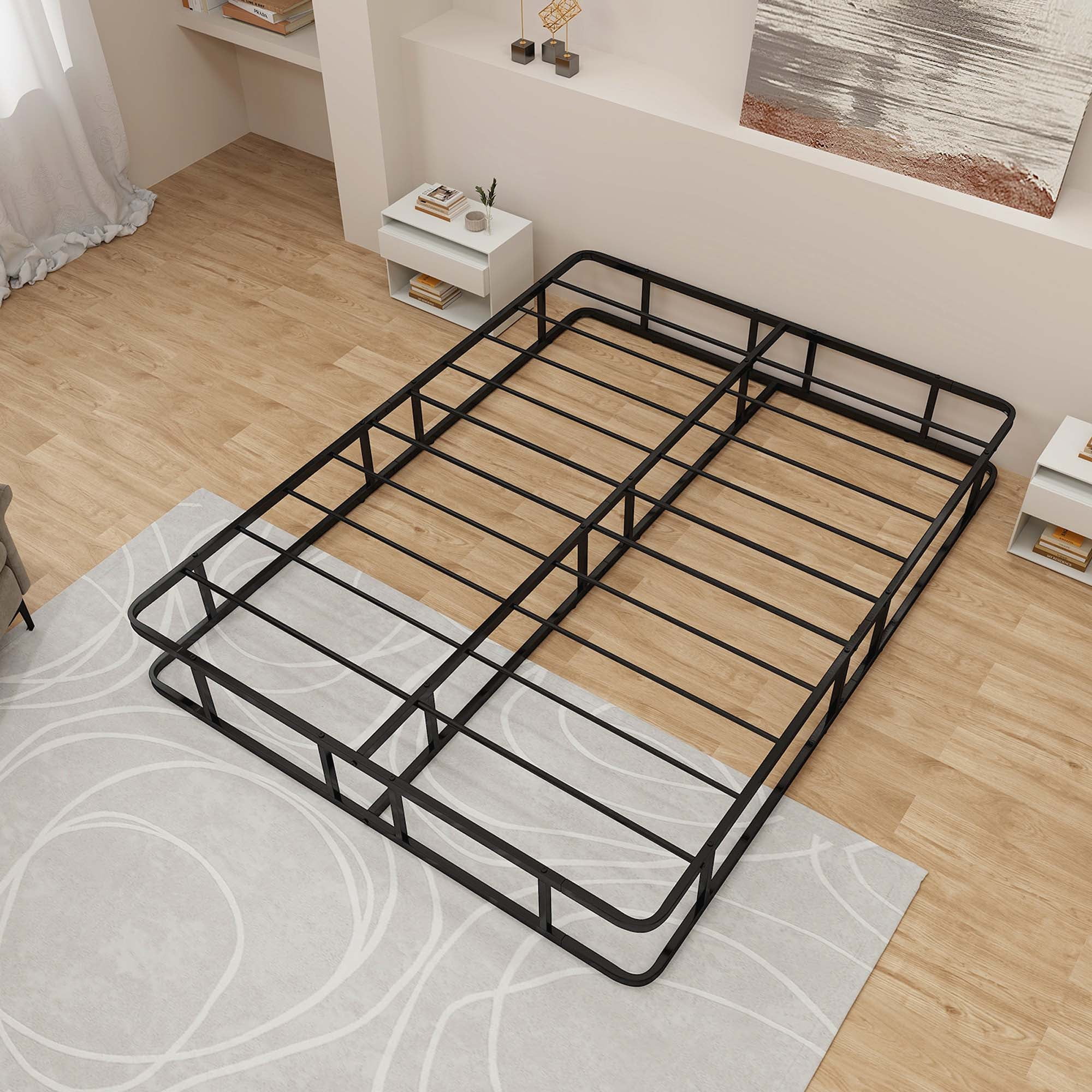 Costway Metal Platform Bed Frame lat Support Rustproof Non-Slip Pads, Queen Size