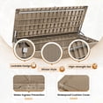 thumbnail image 3 of Devoko 105 Gallon Resin Deck Box Outdoor Lockable Storage Bench with Cushions Waterproof Storage Box,Brown, 3 of 7