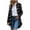 *Dark Gray, variant on Women's Long Buffalo Plaid Shacket , Ladies' Casual Button Down Top , Relaxed Fit Checkered Shirt For Women, Blue , S-2XL